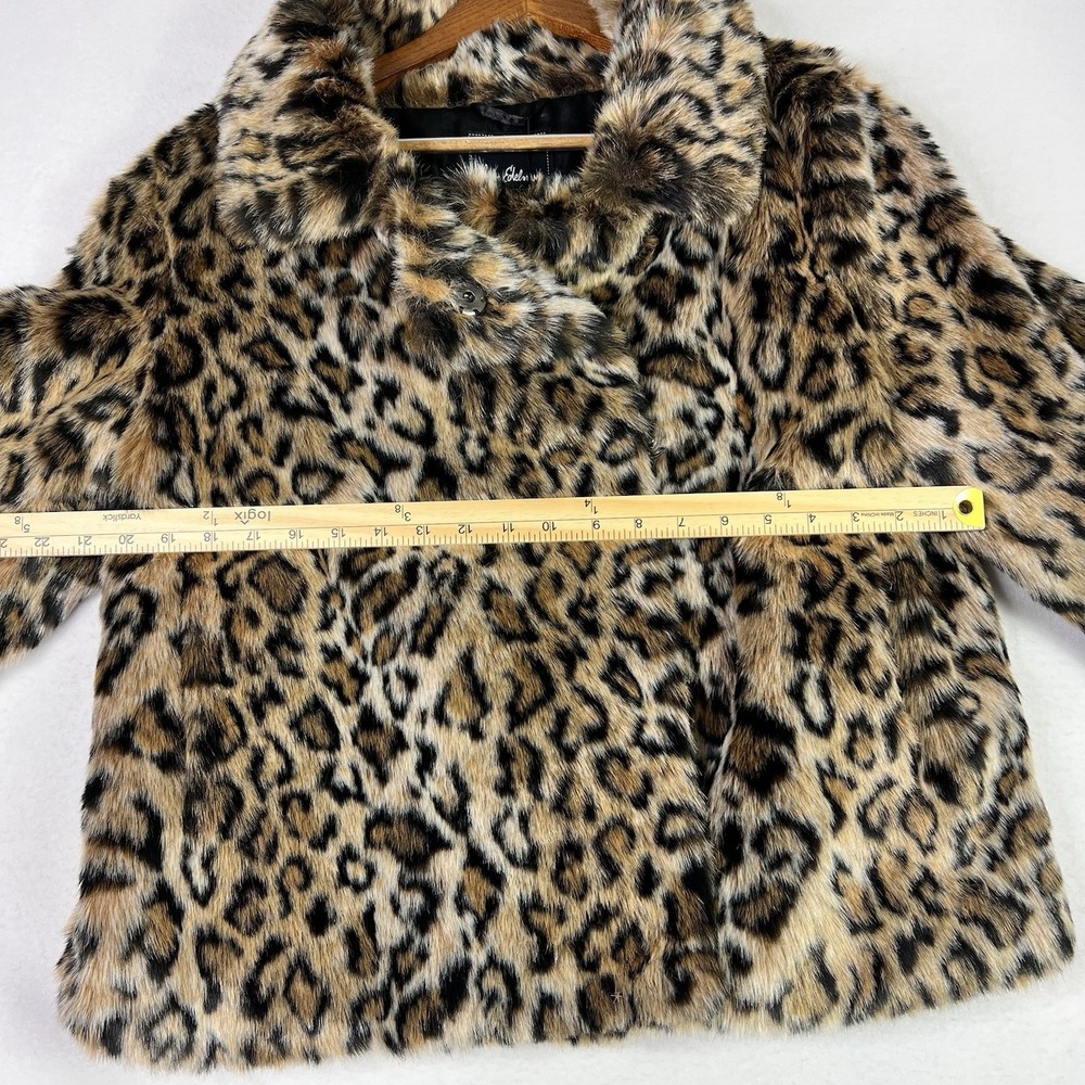 Sam Edelman Leopard Print Faux Fur Jacket Mob Wife NWT Size M - Picture 8 of 8